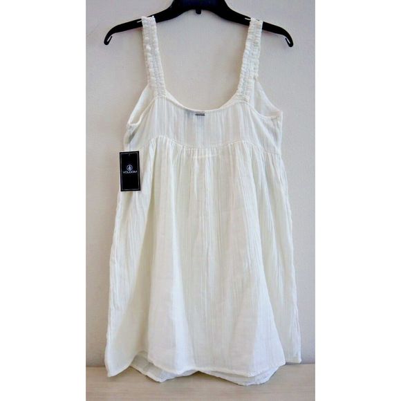 Volcom B1322309 Women's Sz XS Star White A Full Out Babydoll Cami Dress - Picture 2 of 10